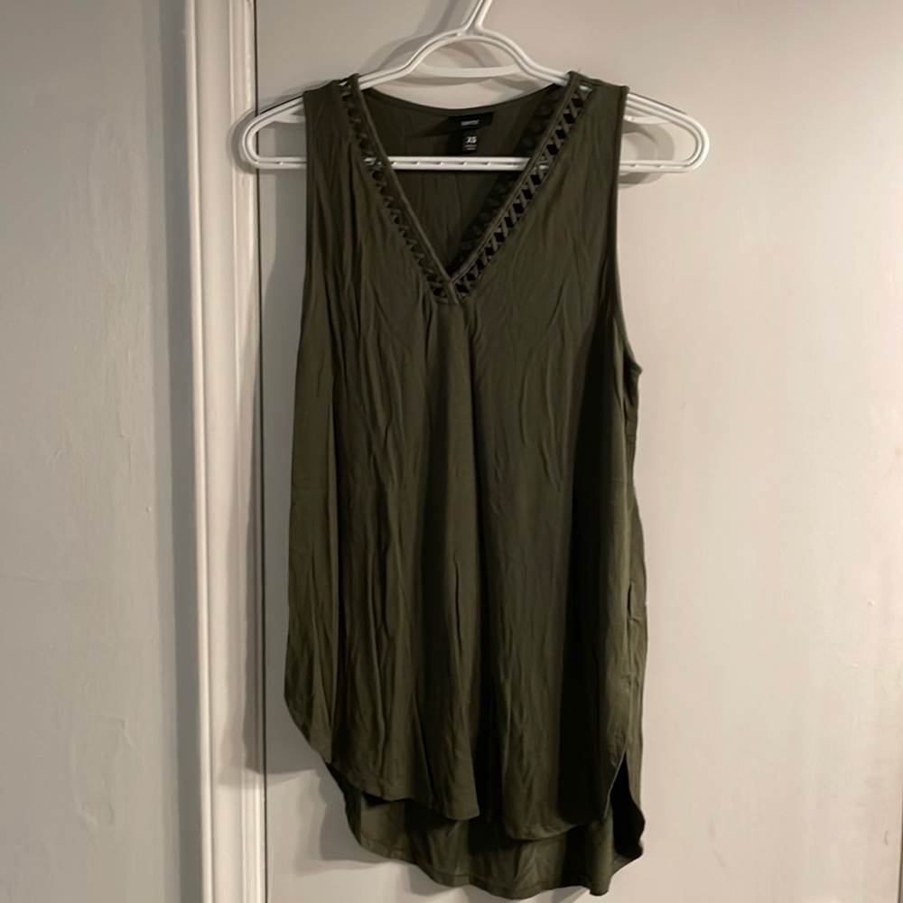 Army green tank top